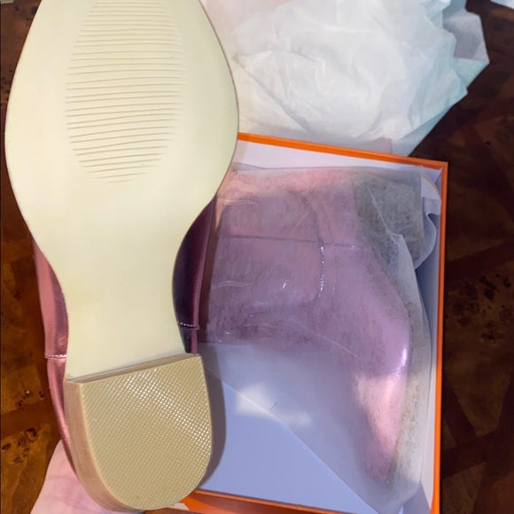 Pink Heeled Metallic Cowboy Boots for Women - Picture 4 of 7